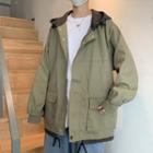 Mock Two-piece Two Tone Zipped Jacket
