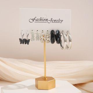 5 Pair Set: Faux Pearl / Faux Crystal / Alloy Earring (various Designs)