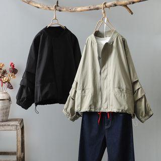 Drawstring Bomber Jacket