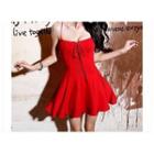 Lace-up A-line Party Dress