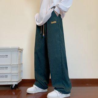 Wide Leg Corduroy Pants / Short-sleeve T-shirt / Set