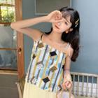 Striped Camisole Top / Short-sleeve Shirt