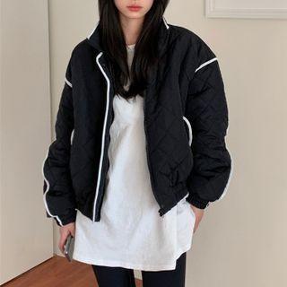 Quilted Zip Jacket Black - One Size