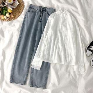 Mock Neck Blouse / Jumper Jeans