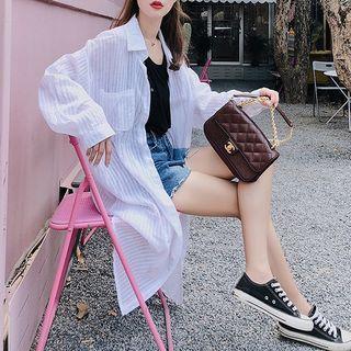 Long Oversize Light Shirt White - One Size