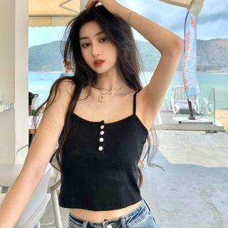 Buttoned Suspender Top