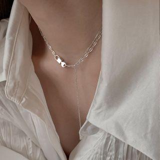 Lock & Key Sterling Silver Choker Silver - One Size