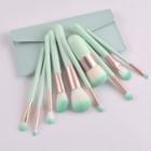 Set Of 10: Makeup Brush With Bag Set Of 10 - With Bag - Green - One Size