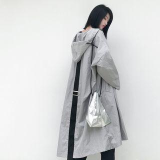 Oversized Hooded Long Windbreaker