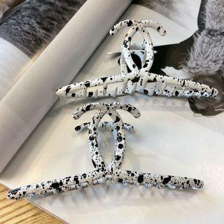 Splatter Print Hair Claw 1 Pc - Silver - One Size