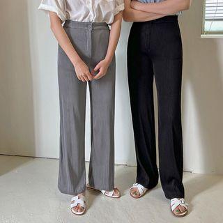 [magic Pants] Ribbed Wide Pants (basic/long)