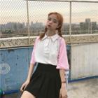 Raglan Elbow-sleeve Polo Shirt