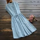 Sleeveless Denim Midi Dress Denim Blue - One Size