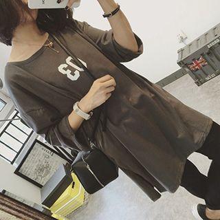 3/4-sleeve Loose Fit T-shirt Dress