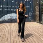 Square-neck Sleeveless Boot-cut Jumpsuit