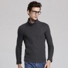 Turtle-neck Ribbed Sweater