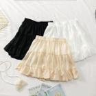 Ruffled Chiffon Mini Skirt