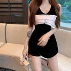 Two-tone Tank Romper