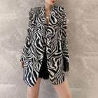 Zebra Print Blazer Black & White - One Size