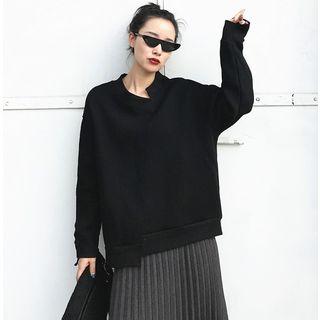Drop-shoulder Asymmetric Pullover