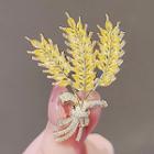 Wheat Rhinestone Alloy Brooch Ly2013 - Yellow - One Size