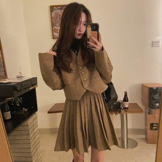 Blazer / Corduroy A-line Skirt