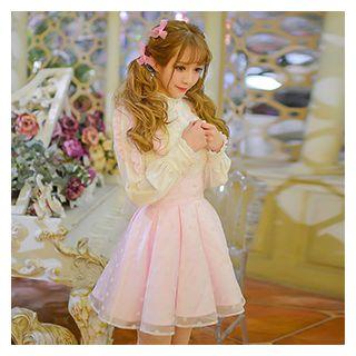 Bow Back Pleated Jumper Skirt