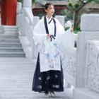 Floral Embroidery Two Tone Hanfu Top / Skirt / Jacket / Set
