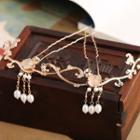 Branches Freshwater Pearl Hair Stick 1 Pair - Matching - Rose Gold - One Size