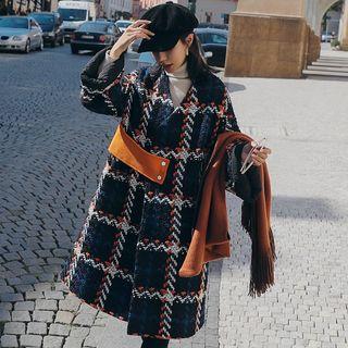 Patterned Tweed Coat