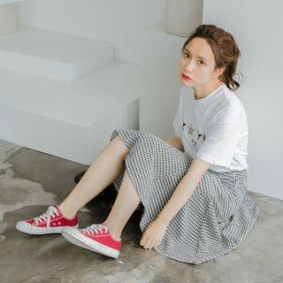 High-waist Plaid Mermaid Skirt