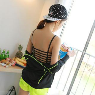 Spaghetti-strap Cropped Top