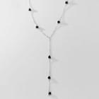 925 Sterling Silver Faux Crystal Y Necklace As Shown In Figure - One Size
