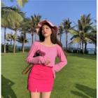 Long-sleeve T-shirt / Camisole Top / Pencil Skirt