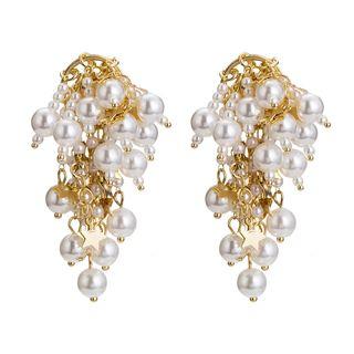 Faux Pearl Star Drop Statement Earring As Shown In Figure - One Size