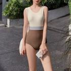 Color Paneled Swimsuit