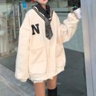Long Sleeve Plain Shirt / Baseball Jacket