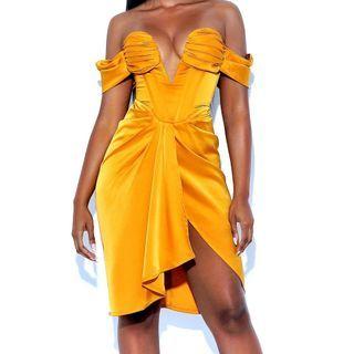 Off-shoulder Sheath Corset Dress