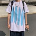 Couple Matching Short-sleeve Tie-dyed Print T-shirt