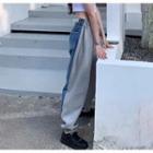 Two-tone Harem Pants / Belt / Set