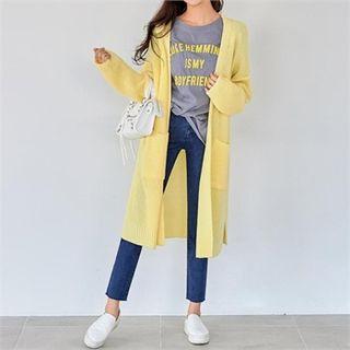 Open-front Long Oversized Cardigan