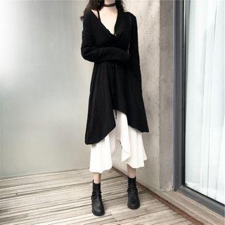 Set: Gather Waist Dress + Contrast Trim Dress
