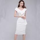 Sleeveless Collar Sheath Dress