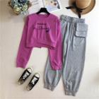 Set: Irregular Sweatshirt + Jogger Pants