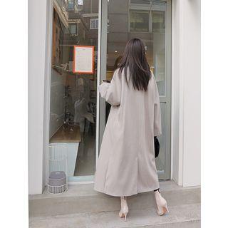 Double-breasted Seam-trim Long Coat