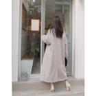 Double-breasted Seam-trim Long Coat