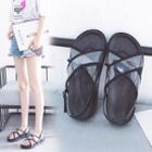 Transparent Strap Slingback Sandals