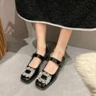 Rhinestone Block-heel Mary Jane Shoes