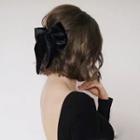 Fabric Bow Hair Clip Black - One Size