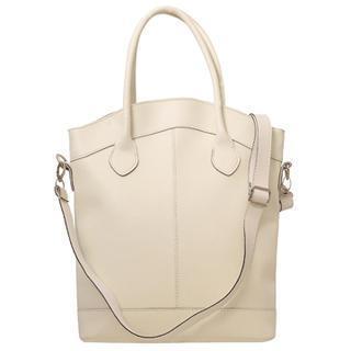 Faux Leather Tote White - One Size